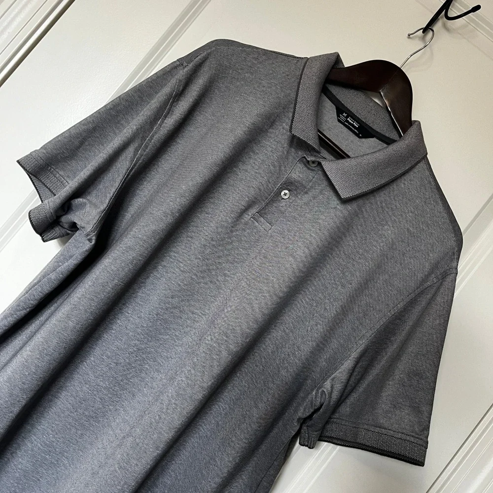 Mens XL Gray Polo SS Shirt